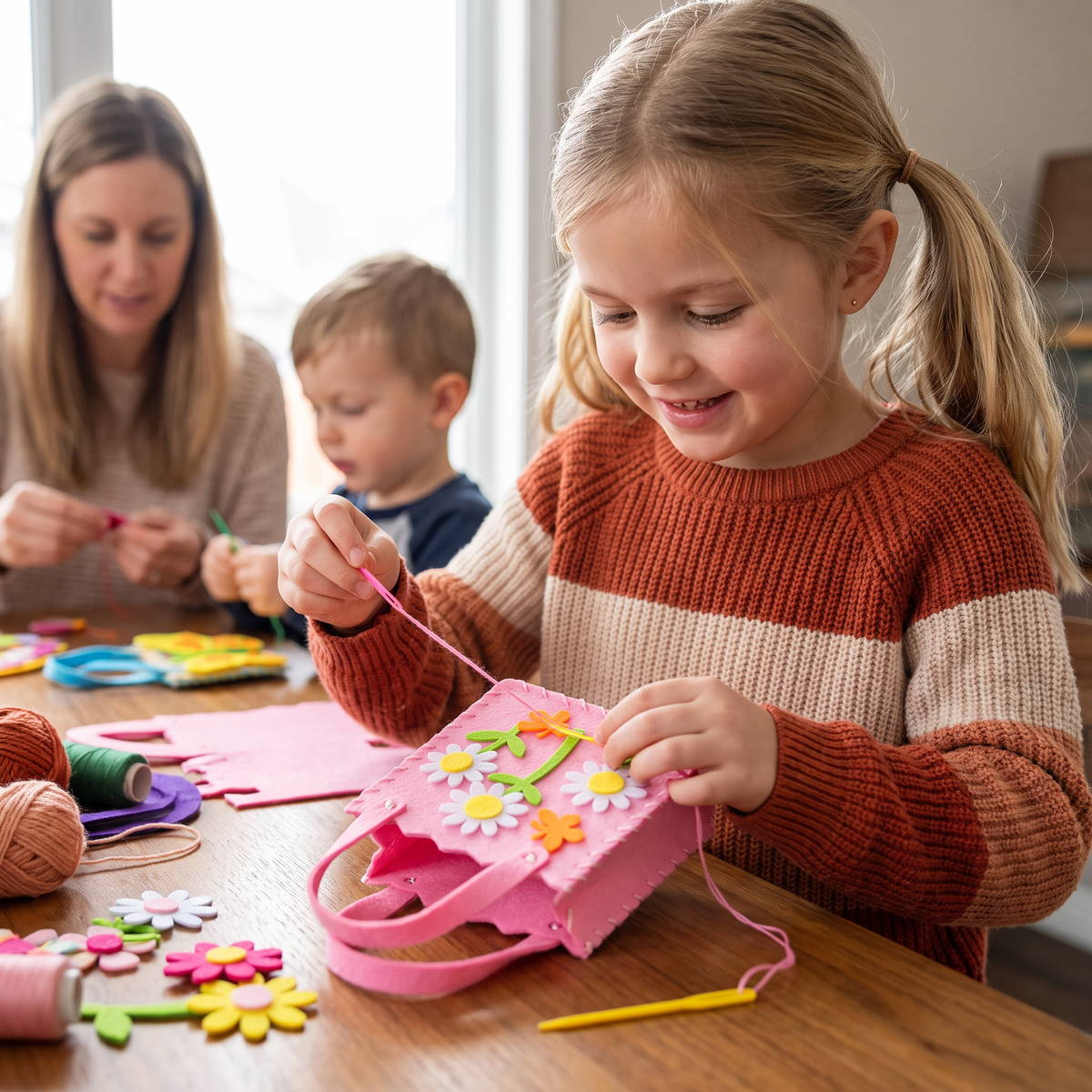 DIY Cute Felt Handbag Sewing Craft Kit for Kids
