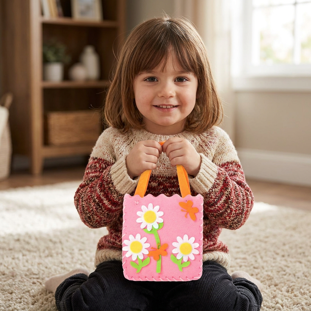 DIY Cute Felt Handbag Sewing Craft Kit for Kids