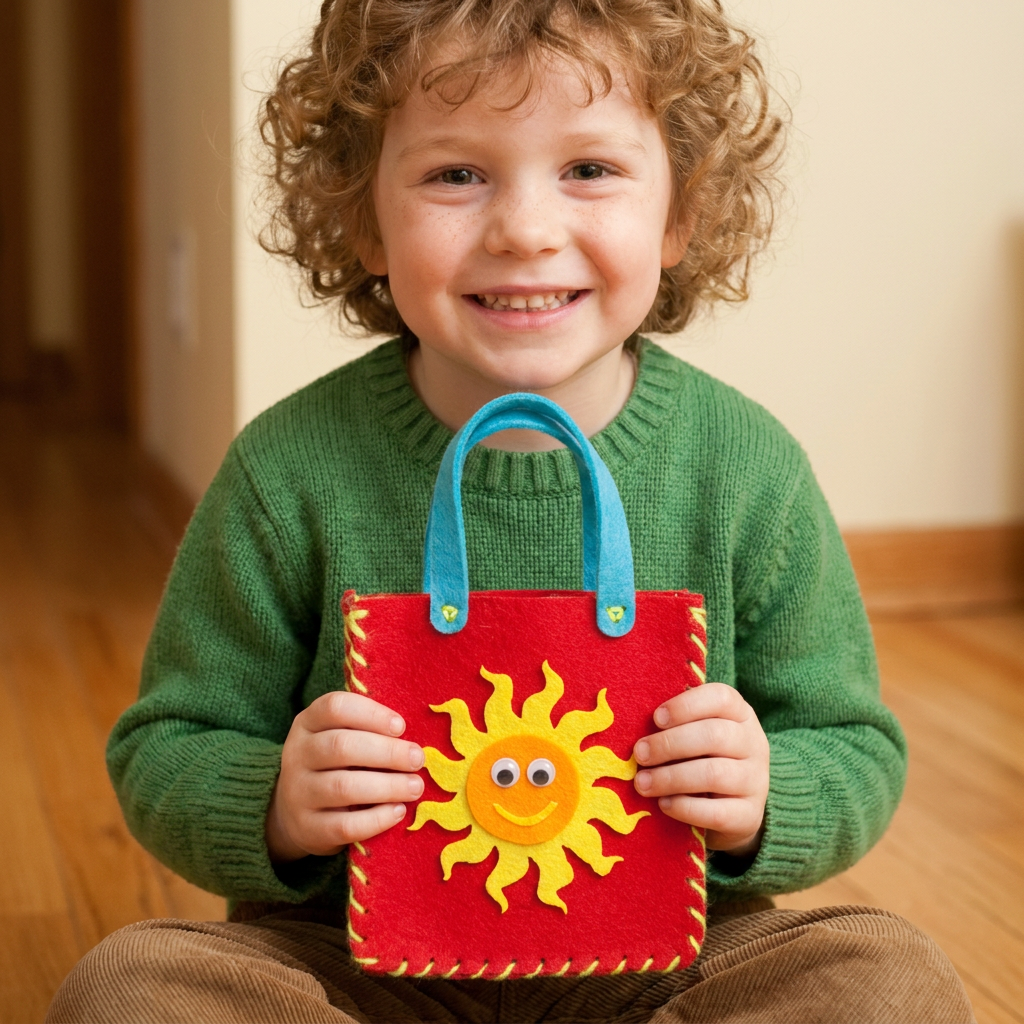 DIY Cute Felt Handbag Sewing Craft Kit for Kids