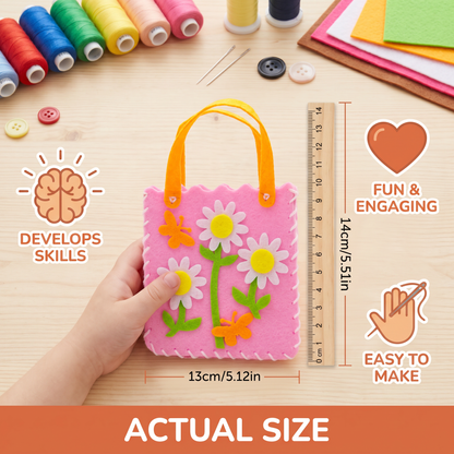DIY Cute Felt Handbag Sewing Craft Kit for Kids