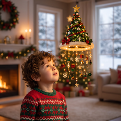 Christmas Santa Hat Lights with LED String Decorations