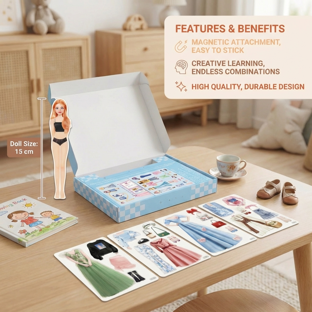 Magnetic Fashion Playset for Children