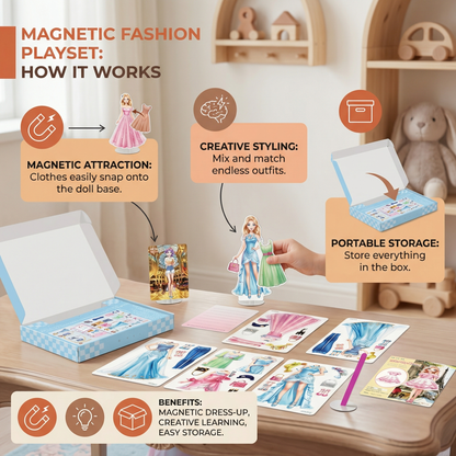 Magnetic Fashion Playset for Children
