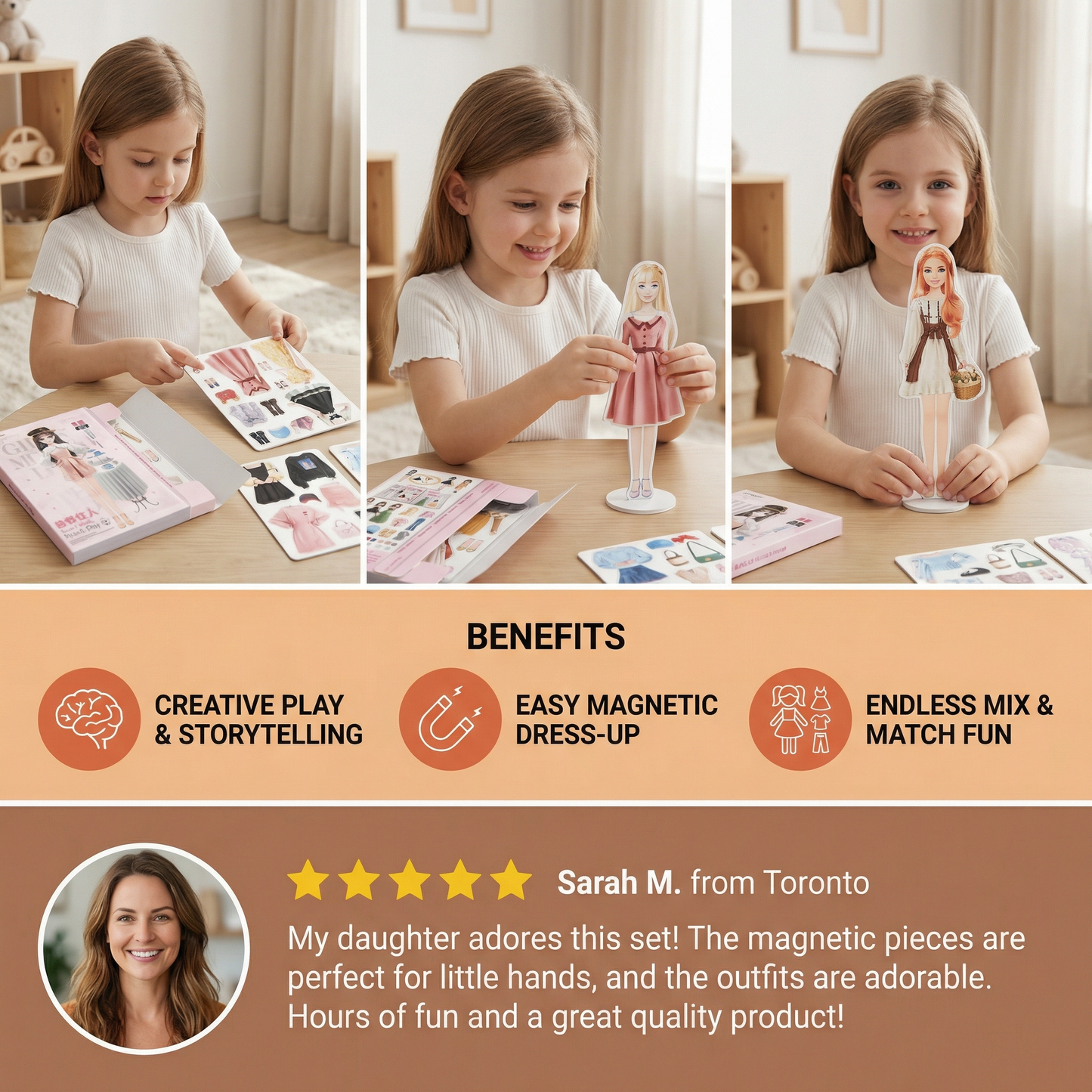 Magnetic Fashion Playset for Children
