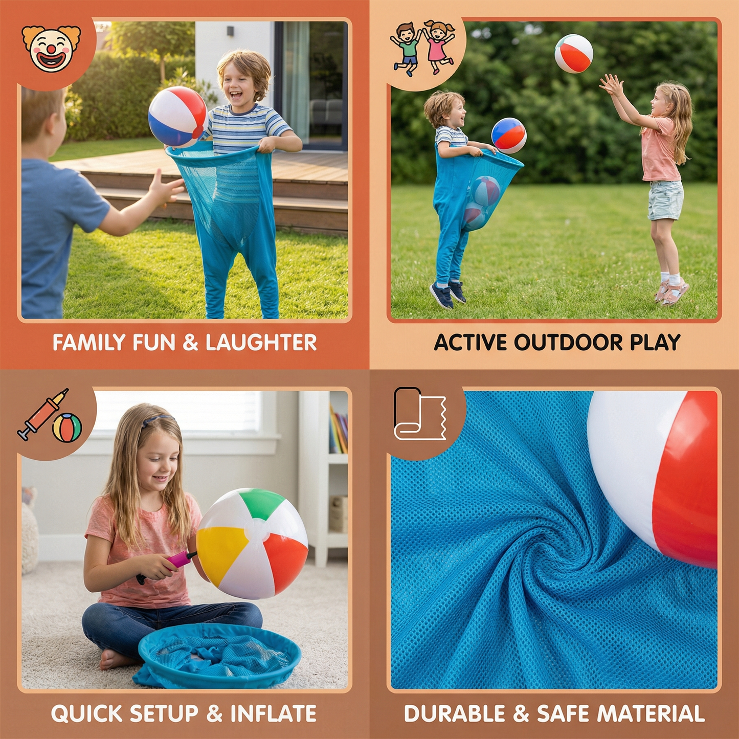 Clown Pants Catch Ball Family Game