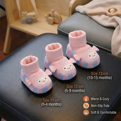 Cuddly soft baby sock shoes – Warm, non-slip & comfortable
