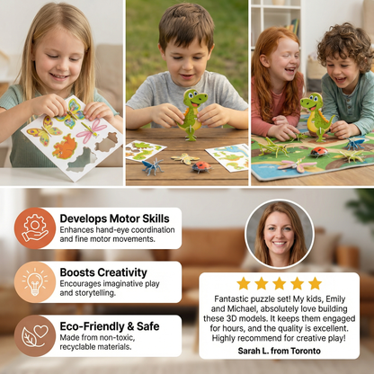 3D Cartoon Puzzle Set for Kids