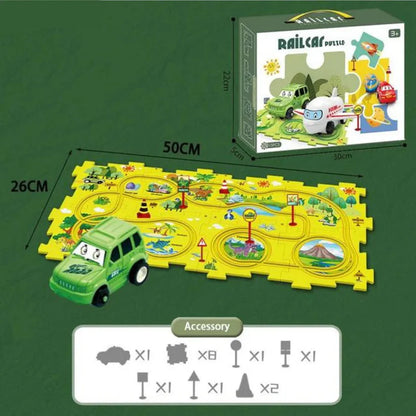 Puzzle Track Building Block Race