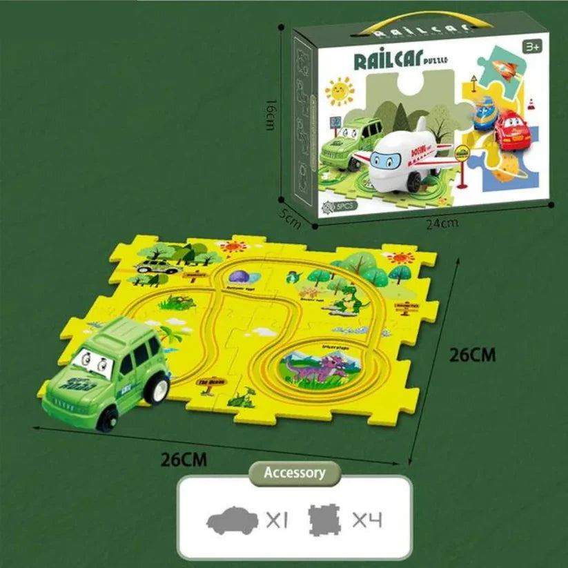 Puzzle Track Building Block Race