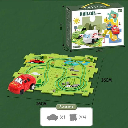 Puzzle Track Building Block Race