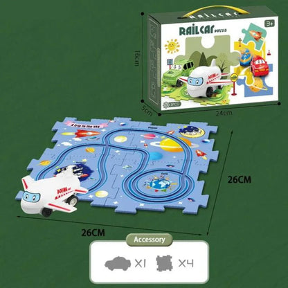 Puzzle Track Building Block Race