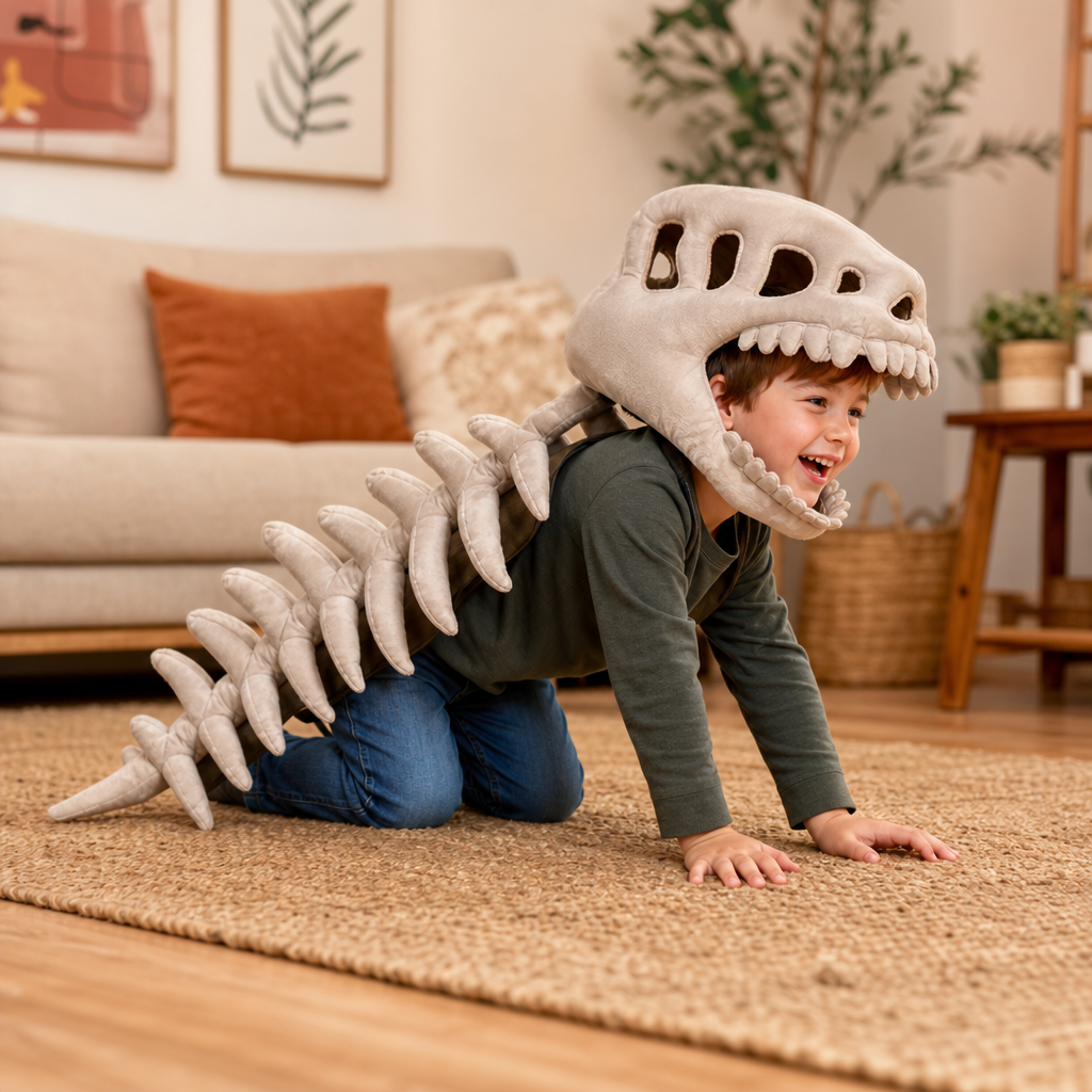 Funny Dinosaur Skeleton Plush Costume