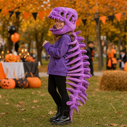 Funny Dinosaur Skeleton Plush Costume