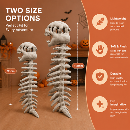Funny Dinosaur Skeleton Plush Costume