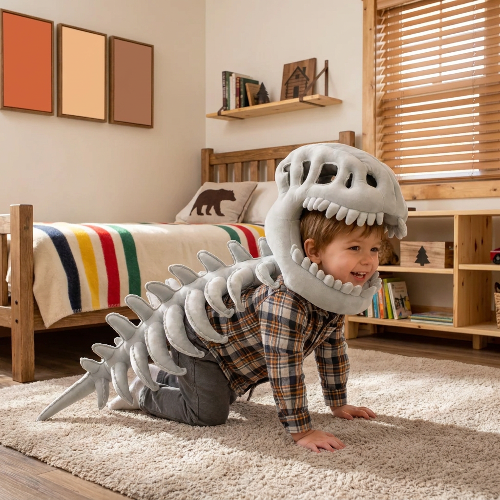 Funny Dinosaur Skeleton Plush Costume