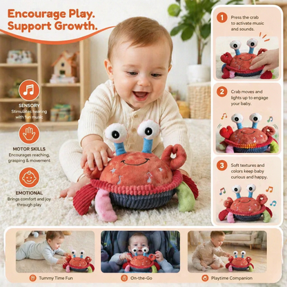 Interactive Musical Crab with Voice Function – Moving Educational Toy for Babies