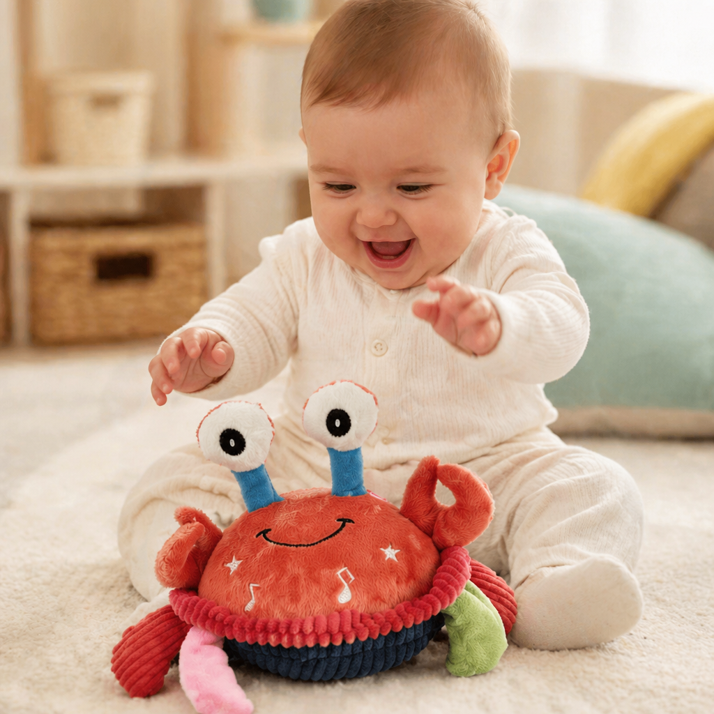 Interactive Musical Crab with Voice Function – Moving Educational Toy for Babies