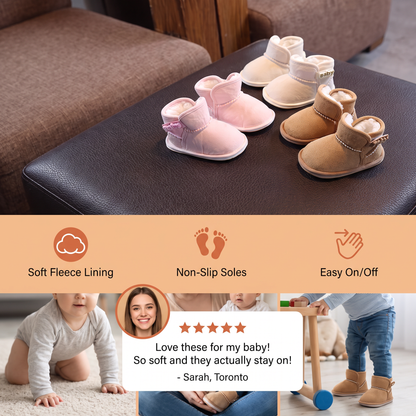 Fleece-Lined Baby Winter Boots with Soft, Non-Slip Soles