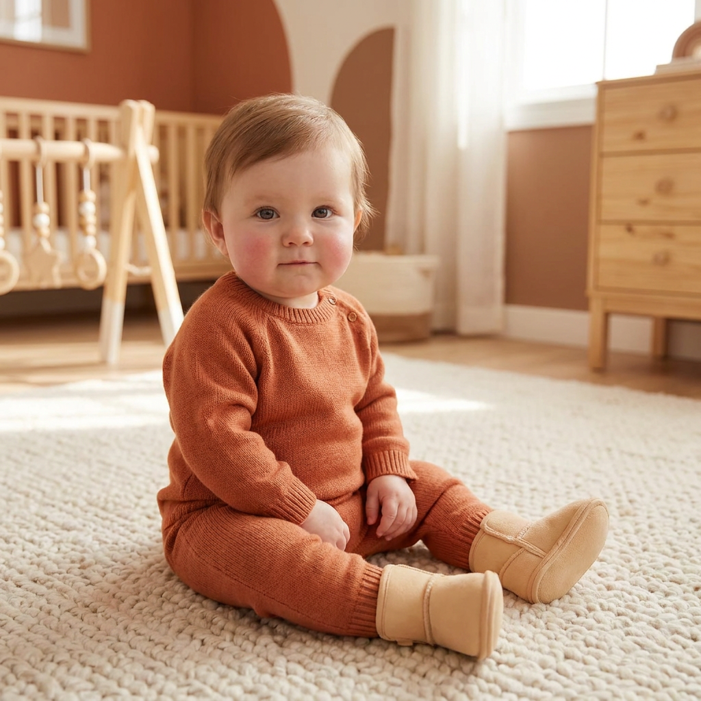 Fleece-Lined Baby Winter Boots with Soft, Non-Slip Soles