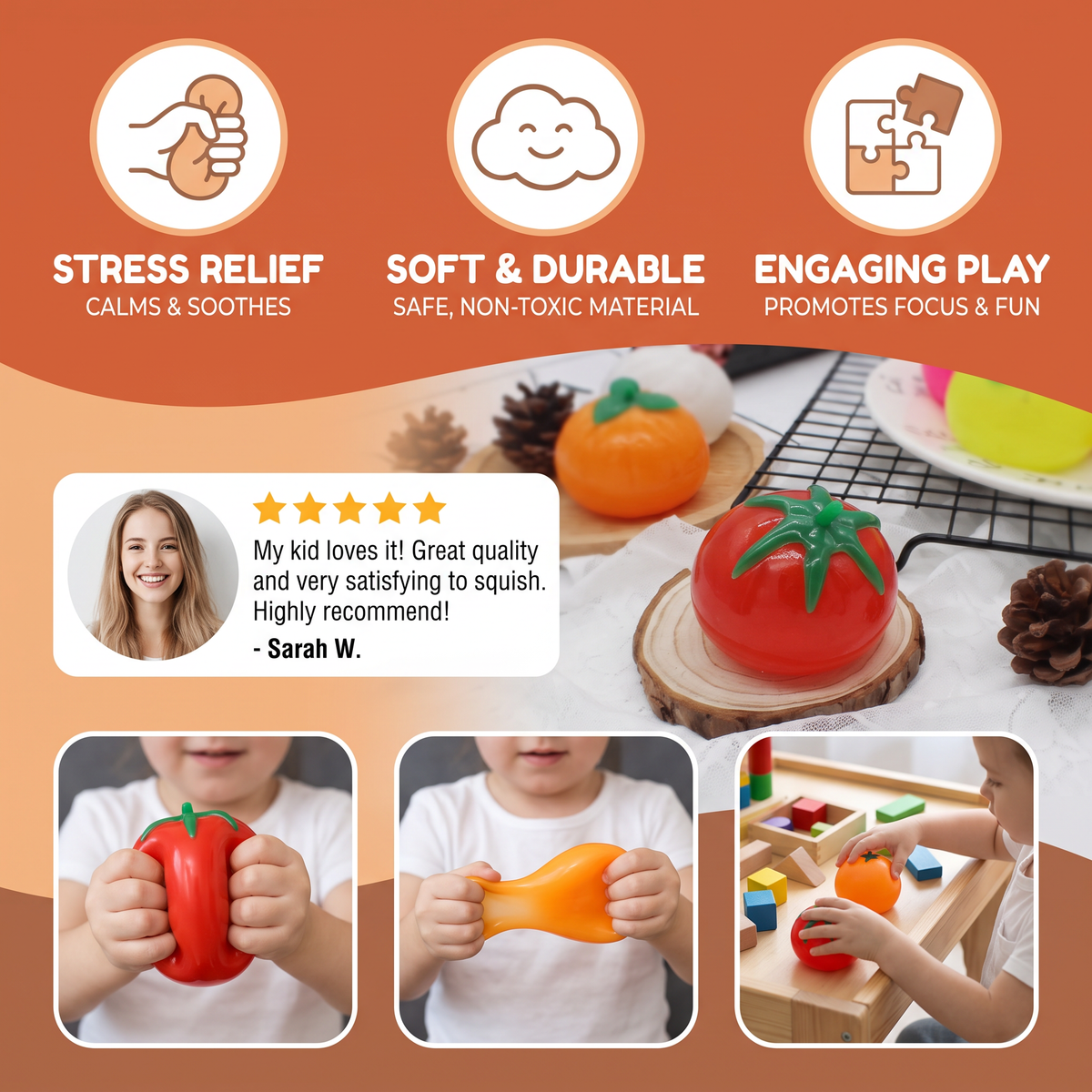 Food-Shaped Squishy Stress Relief Toy