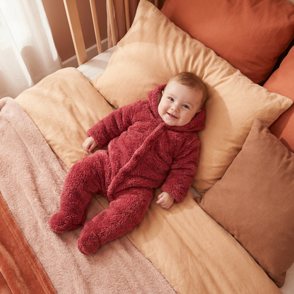 Soft & Cozy Baby Bear Hooded Jumpsuit
