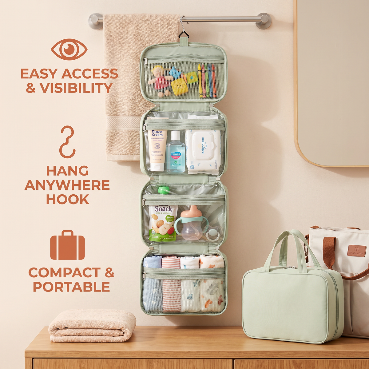 Family Travel Organizer Bag for Toys & Everyday Essentials