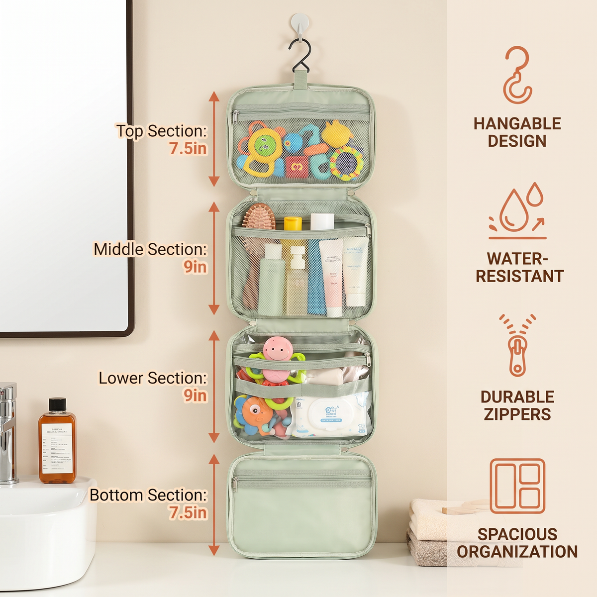 Family Travel Organizer Bag for Toys & Everyday Essentials