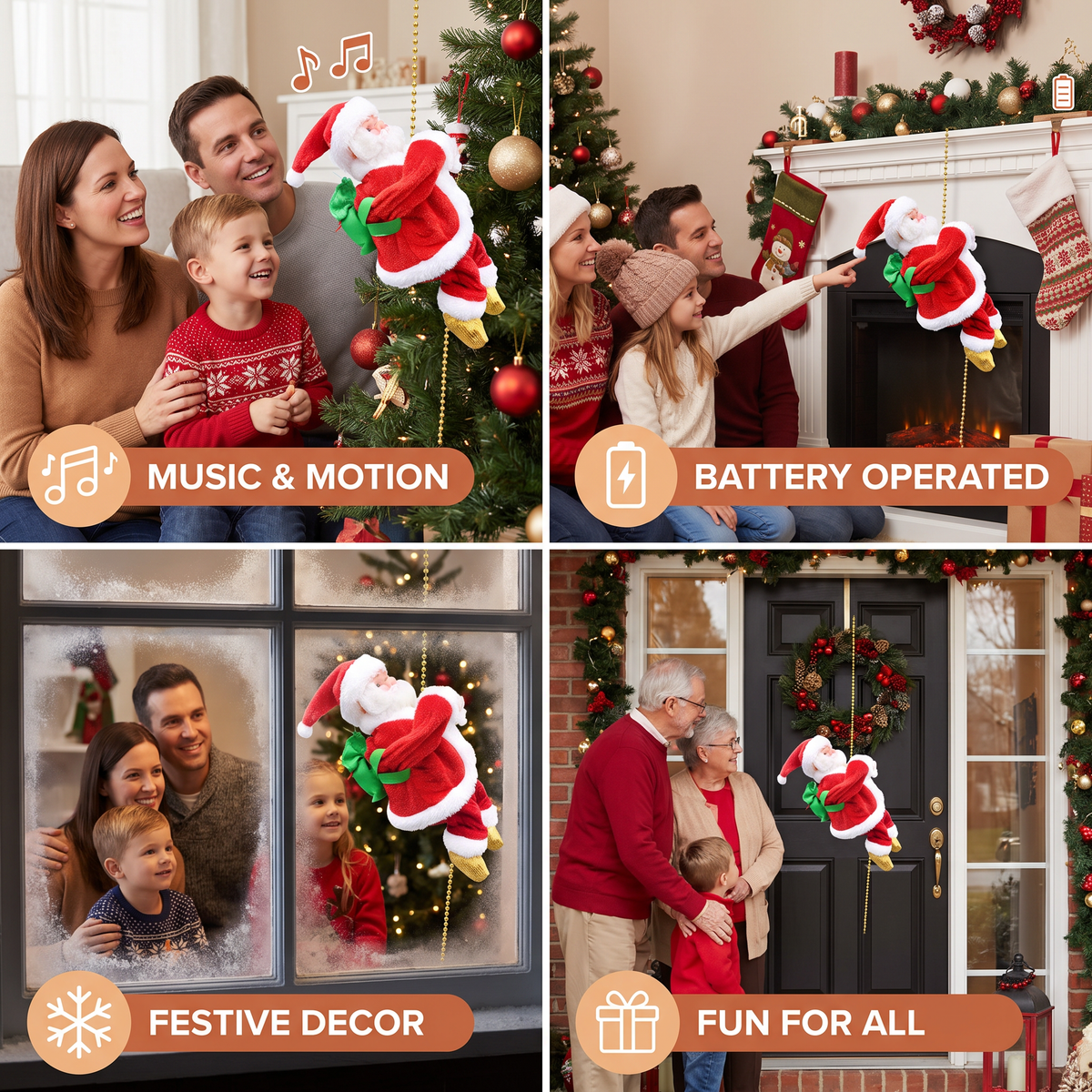 Climbing Santa Claus Toy