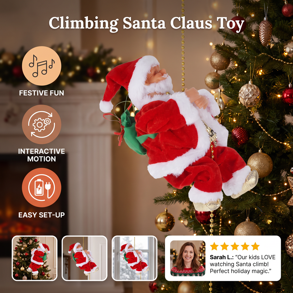 Climbing Santa Claus Toy