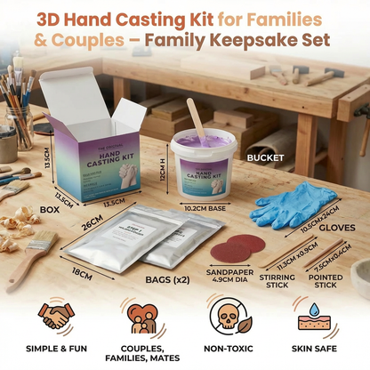 3D Hand Casting Kit for Families & Couples – Family Keepsake Set