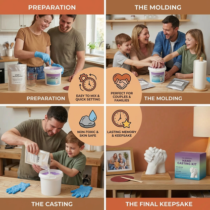 3D Hand Casting Kit for Families & Couples – Family Keepsake Set