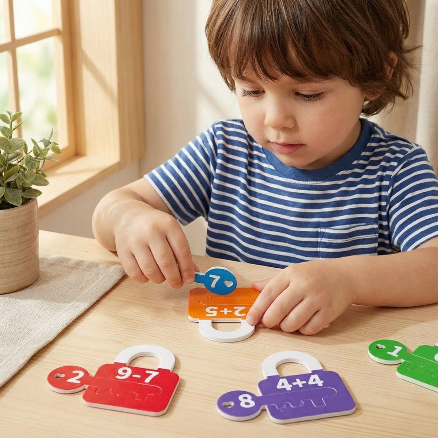 Letters and Math Locks and Keys Learning Game