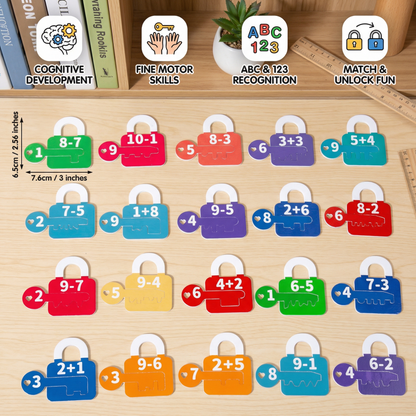 Letters and Math Locks and Keys Learning Game