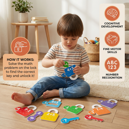 Letters and Math Locks and Keys Learning Game