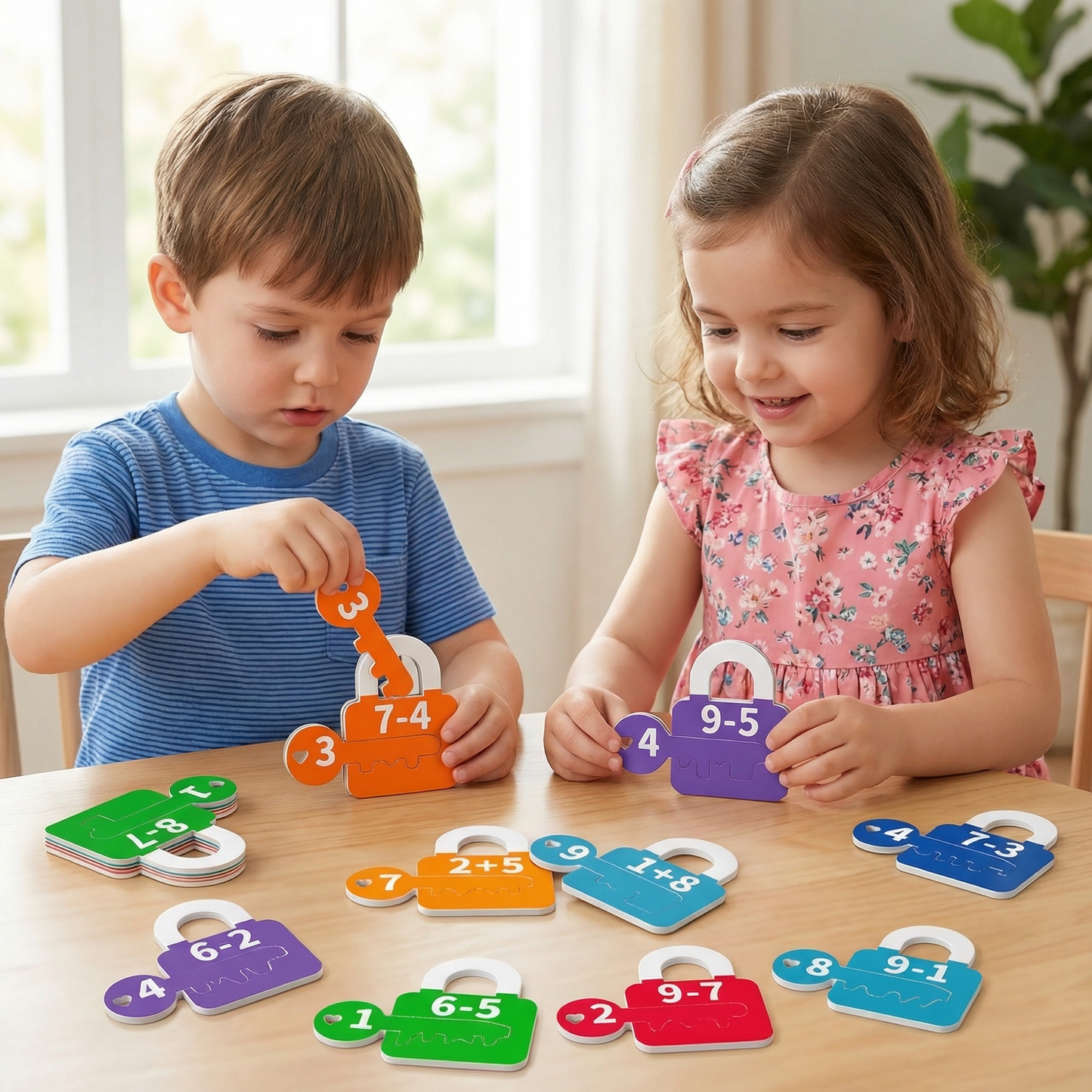 Letters and Math Locks and Keys Learning Game