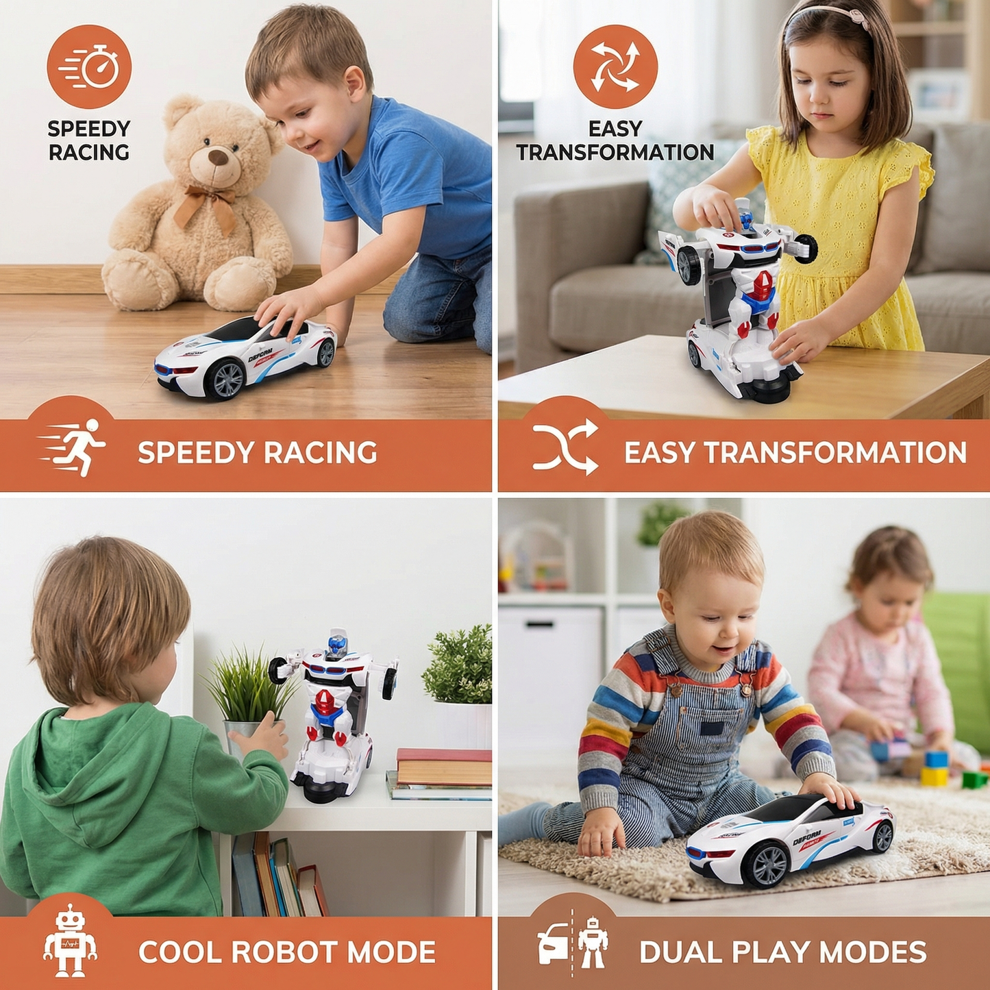 Transformable Race Car Toy