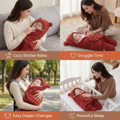 Baby Blanket and Pajamas in Bear Design