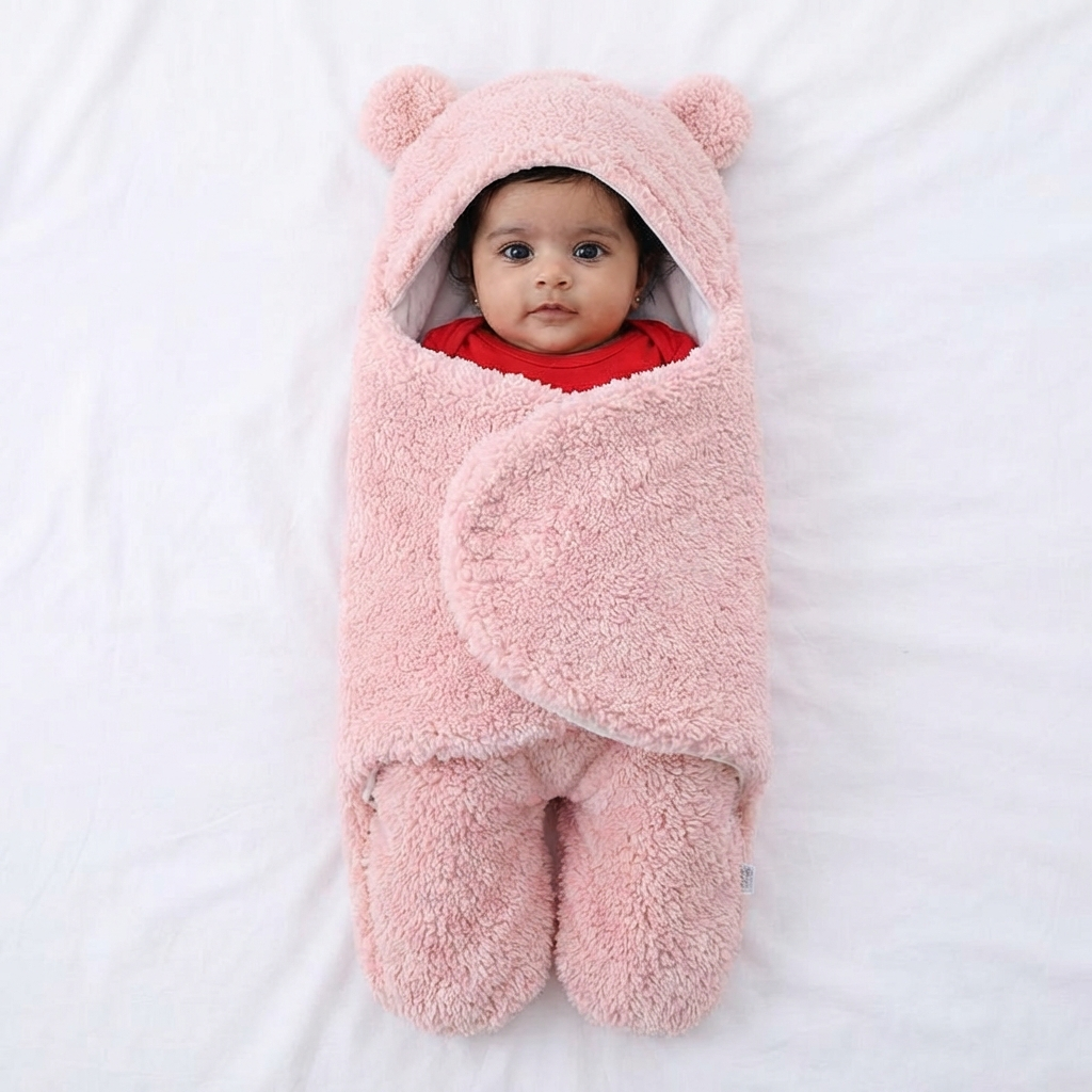 Baby Blanket and Pajamas in Bear Design