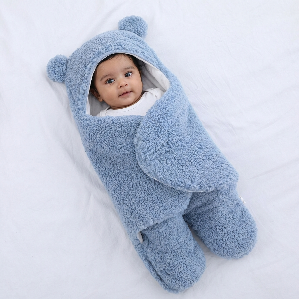 Baby Blanket and Pajamas in Bear Design