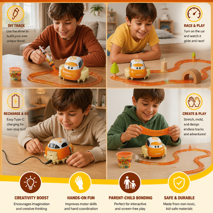 Magic Slime Race Track Set – DIY Electric Car Adventure