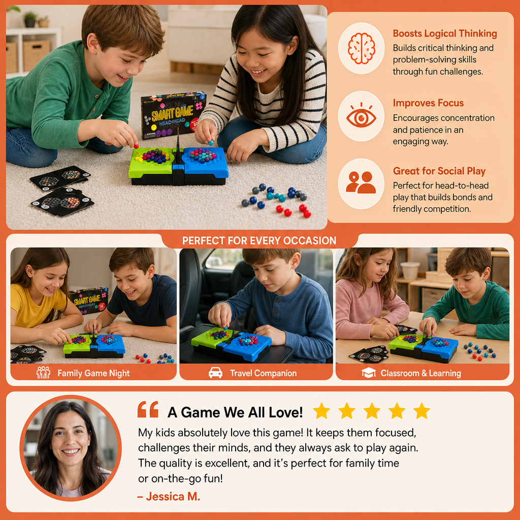 Head-to-Head Logic Puzzle Game – 80 Brain Teaser Challenges