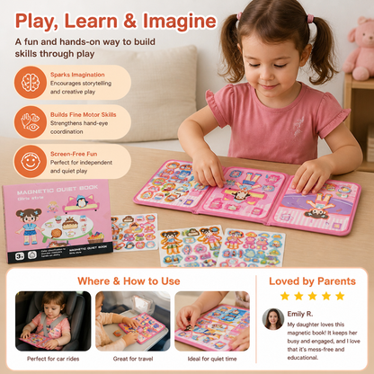 Montessori Magnetic Quiet Book – Creative Dress-Up & Scene Play