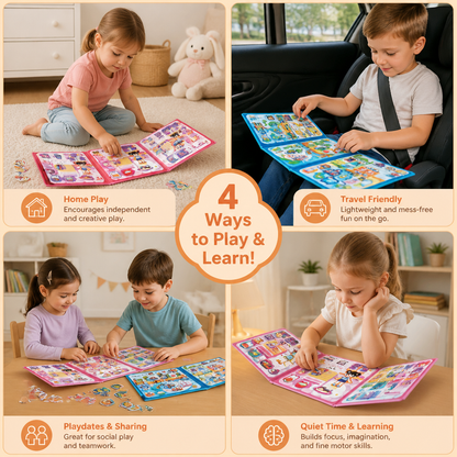 Montessori Magnetic Quiet Book – Creative Dress-Up & Scene Play