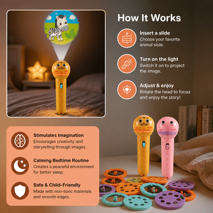 Kids’ Bedtime Story Projection Flashlight