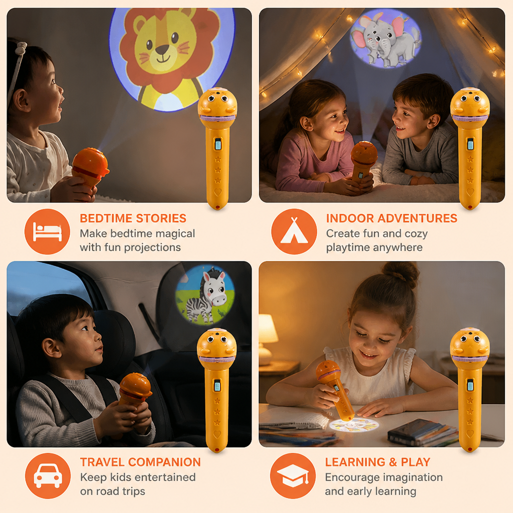 Kids’ Bedtime Story Projection Flashlight