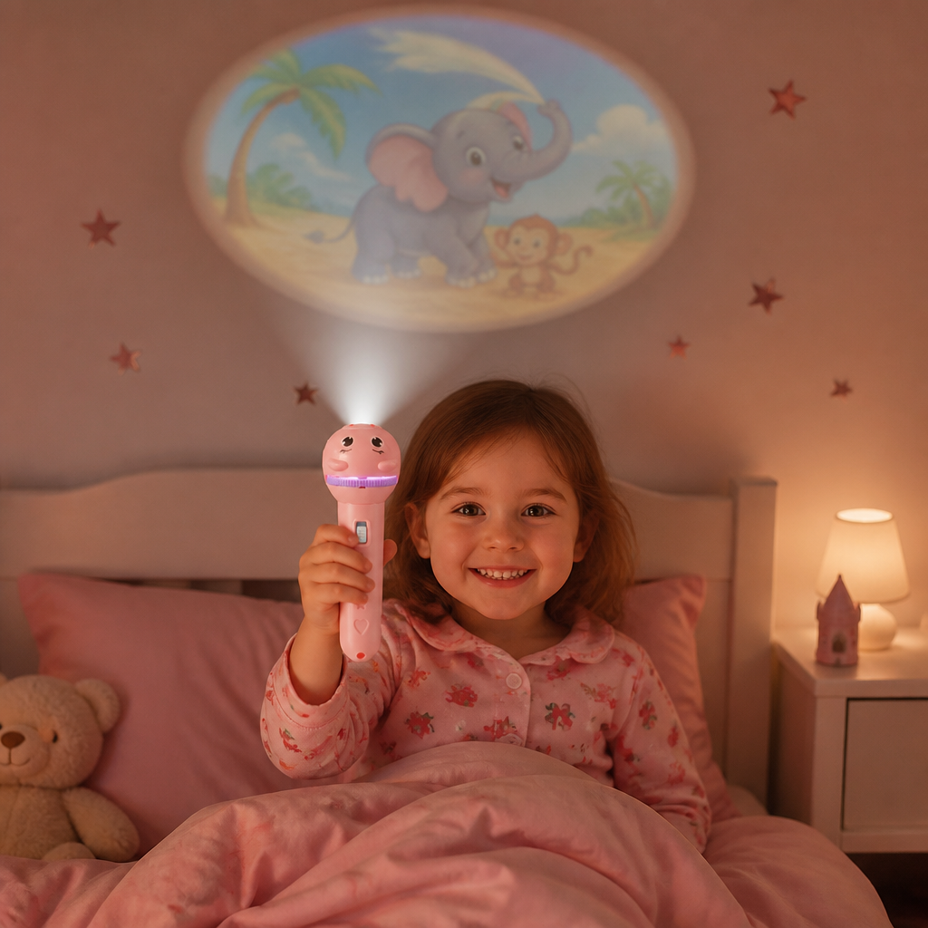 Kids’ Bedtime Story Projection Flashlight