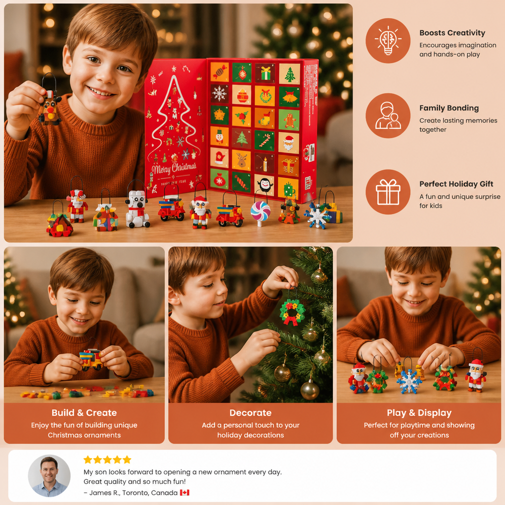 Christmas Ornament Building Blocks Advent Calendar