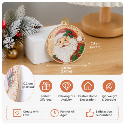 DIY Christmas Diamond Painting Ornament Kit – Festive Tree Hanging Decorations
