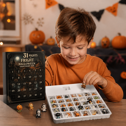 Halloween Countdown Calendar with Surprise Horror Mini Figures & Charms
