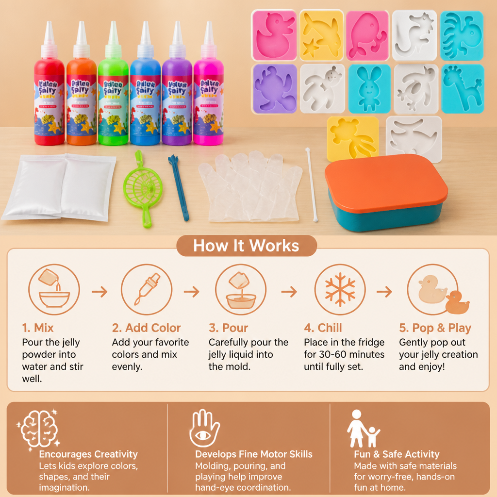 DIY Water Jelly Kit with Gels & Molds